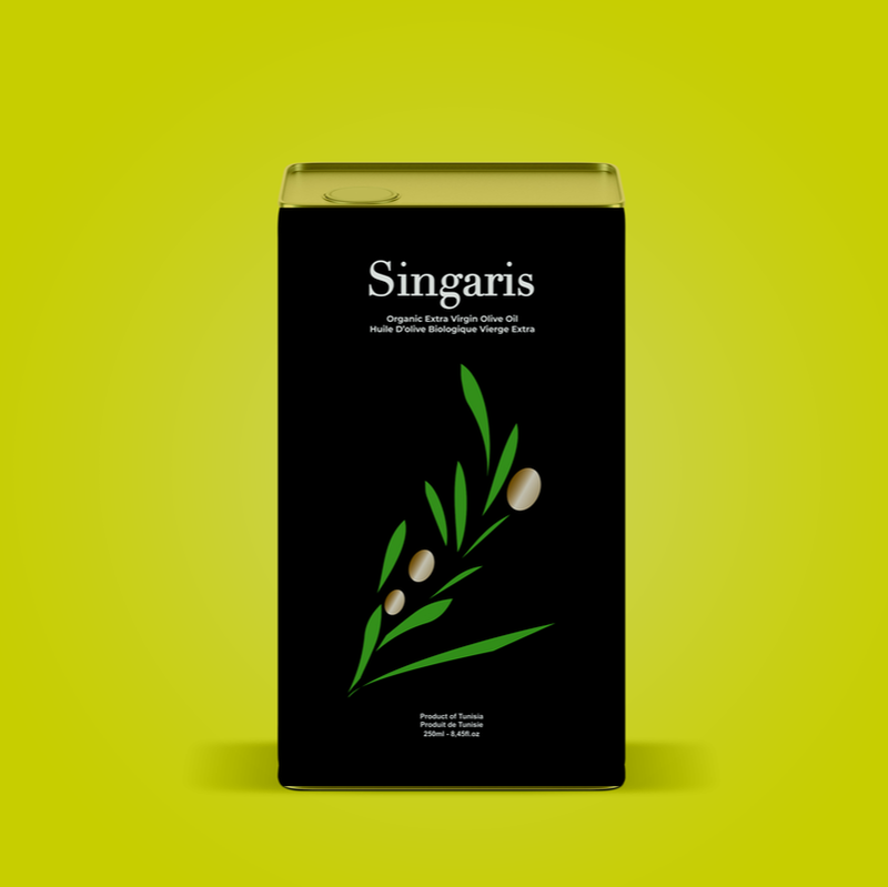 Singaris Classic metal canister - black container